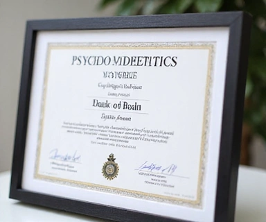 Certyfikat ukończenia kursu z psychodietetyki.